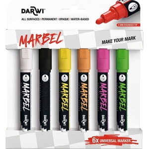 Darwi Marbel Комплект маркери 4 mm Флуоресцентен 6 бр (DA0246004K01C)