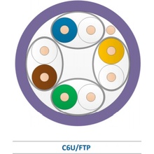 Leviton C6U/FTP-HF1-Eca-Rlx-305VT U/FTP, AWG23, kat. 6, Eca, 305m, fialový