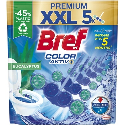 Bref Color Aktiv Eucalyptus tuhý WC blok 5 x 50 g – Hledejceny.cz