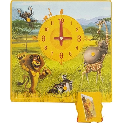 Woodyland Дървен часовник пъзел Woodyland - Мадагаскар 2 (91212)