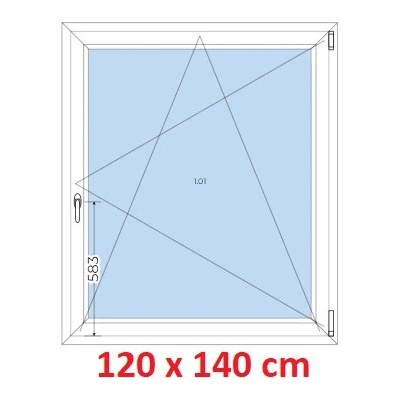 Soft Plastové okno 1200 x 1400 mm otevíravé a sklopné Bílá