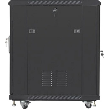 Lanberg rack cabinet 19" free-standing 15U/600x800 (flat pack) with mesh door black (FF01-6815-23B)