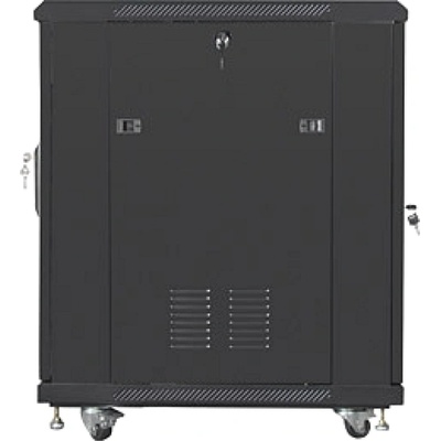 Lanberg rack cabinet 19" free-standing 15U/600x800 (flat pack) with mesh door black (FF01-6815-23B)