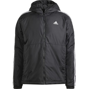 adidas Яке adidas Mens 3 Stripe Essential Waterproof Wind Resistant Long Sleeve Puffer Jacket - Black - sportihobi - 226,86 лв