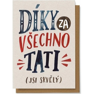 Přání Díky za všechno, tati