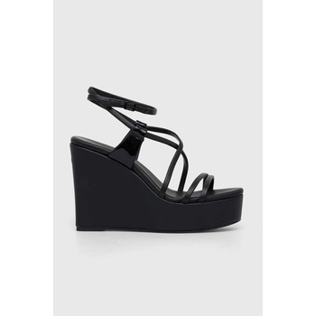 Calvin Klein Кожени сандали Calvin Klein WEDGE в черно HW0HW01952 (HW0HW01952)