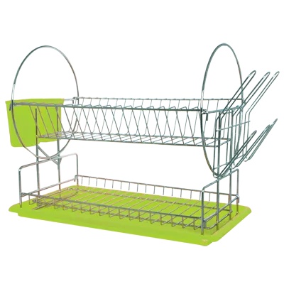 ECE METAL G-Сушилник за чинии 2ет ЗЕЛЕН 23.5x42xh36cm (71021S-1-G) (018598)