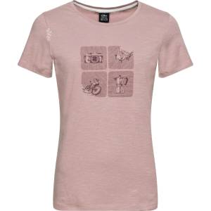 Chillaz Дамска тениска Chillaz Women's Valencia Exploring The Outdoors T-shirt - Mauve - размер 44 (EU) (916-7361-0117)