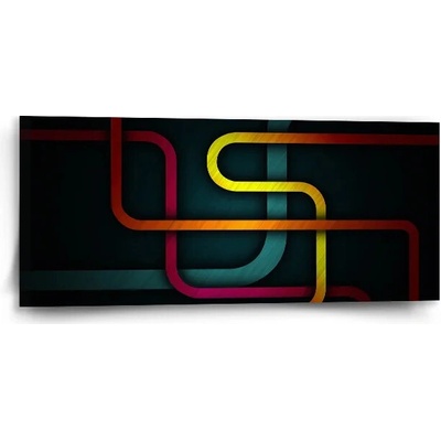 Sablio Obraz Farebné klikyháky - 110x50 cm