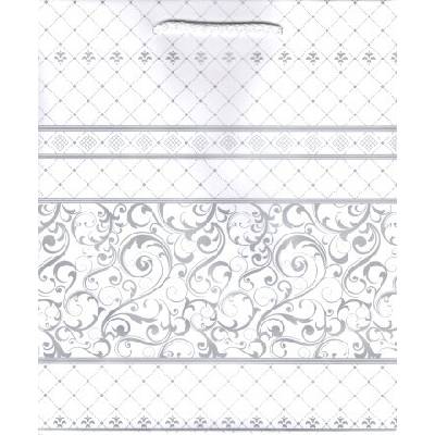 Darčeková taška: ornament - biela (B) - T-8L-B