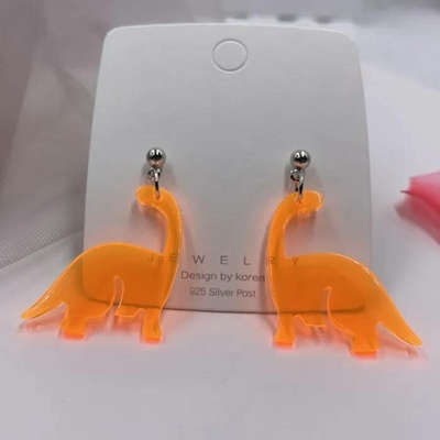 Fancy Co. náušnice Dinosaurus oranžová EA991