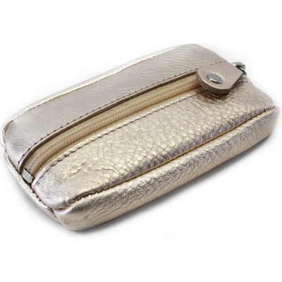 Kľúčenka Arwel Ružovozlatá kožená so zipsovým vreckom 619-2418-01