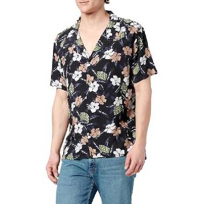 Риза с къс ръкав BOSS Beach 10268906 01 short sleeve shirt - Black (Black)