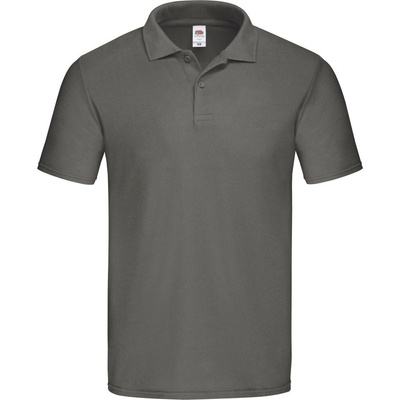 Fruit of the Loom ORIGINAL POLO Pánská polokošile s krátkým rukávem antracit