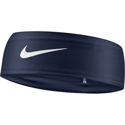 Nike Dri-Fit Fury Classic headband College navy/white/white Modrá