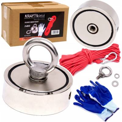 KRAFT&DELE Magnet fishing 140kg oboustranný pro lovce pokladů KD10415 – Sleviste.cz