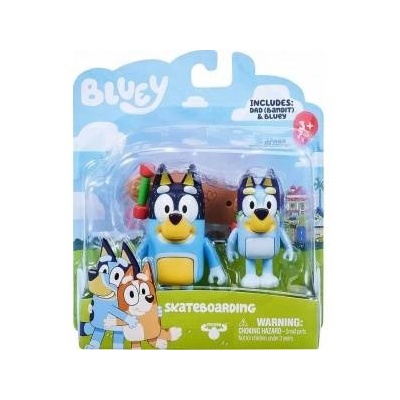 TM Toys Bluey Skateboarding Figures 2-Pack 13042