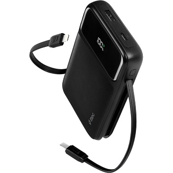 Image 1 of Ttec Външна батерия ttec ReCharger Pro LCD 10.000mAh PD 22.5W Lightning Built-in Cable Powerbank - Черна