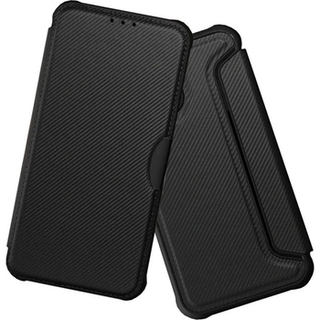 Gigapack Samsung S26 GIGAPACK Калъф с поставка, кожен ефект FLIP, карбонова шарка, BLACK GP-179821 (GP-179821)