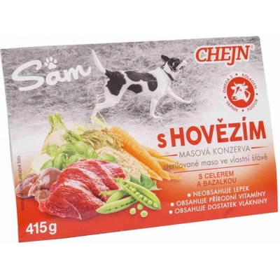 Chejn Sam Adult Dog hovězí 415 g – Zboží Mobilmania