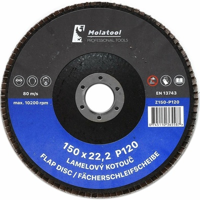 Molatool Lamelový brusný kotouč 150 mm P120 Z150-P120