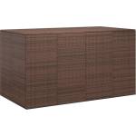  Кутия за градински възглавници PE ратан 194x100x103 см кафява