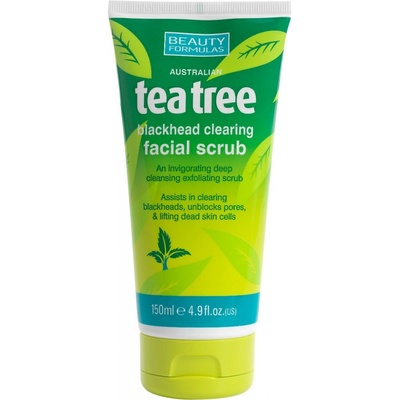Beauty Formulas Blackhead Clearing Facial Scrub Tea Tree 150 ml