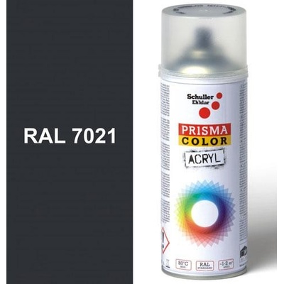 Schuller Ehklar PRISMA COLOR Sprej sivý lesklý 400ml, odtieň RAL 7021 farba čierno sivá lesklá, 91033