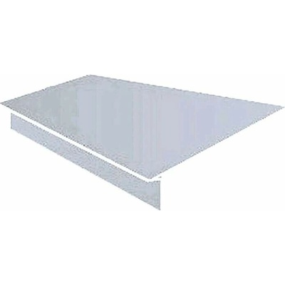 Okapová lišta zatahovací r.š.333mm pozink lakovaný RAL 9006 stříbrná s folií dl.2m