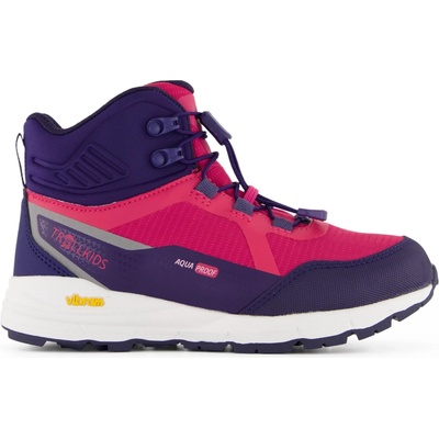 Trollkids Детски туристически обувки Trollkids Kid's Skarvan Hiker Mid XT Walking boots - Dark Pink / Deep Violet - размер 33 (EU) (702-4131-0416)