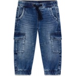 Guess Детски дънки Guess - С връзки и джобове, тъмносини, 3-6 м (20261-N6RA05-D5FQ0-MKNT-3-6M) - baby