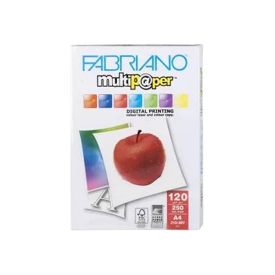 Fabriano Копирна хартия Fabriano Multipaper, A4, 297 x 210 mm, 110 m, 120 g/m2, Гланц, 250 листа, 1505100200