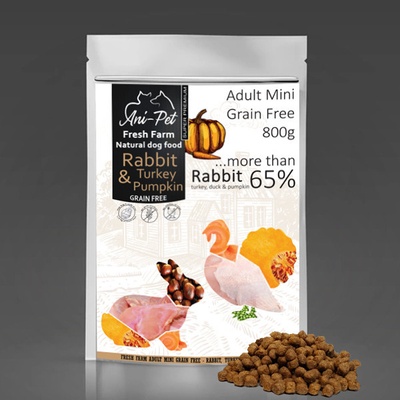 Fresh Farm GF Natural Dog Food Adult Mini Rabbit & Turkey 0,8 kg