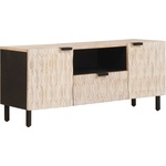 vidaXL ТВ шкаф с чекмедже Финал на бяло измиване 105 x 33 x 46 см (4017878)