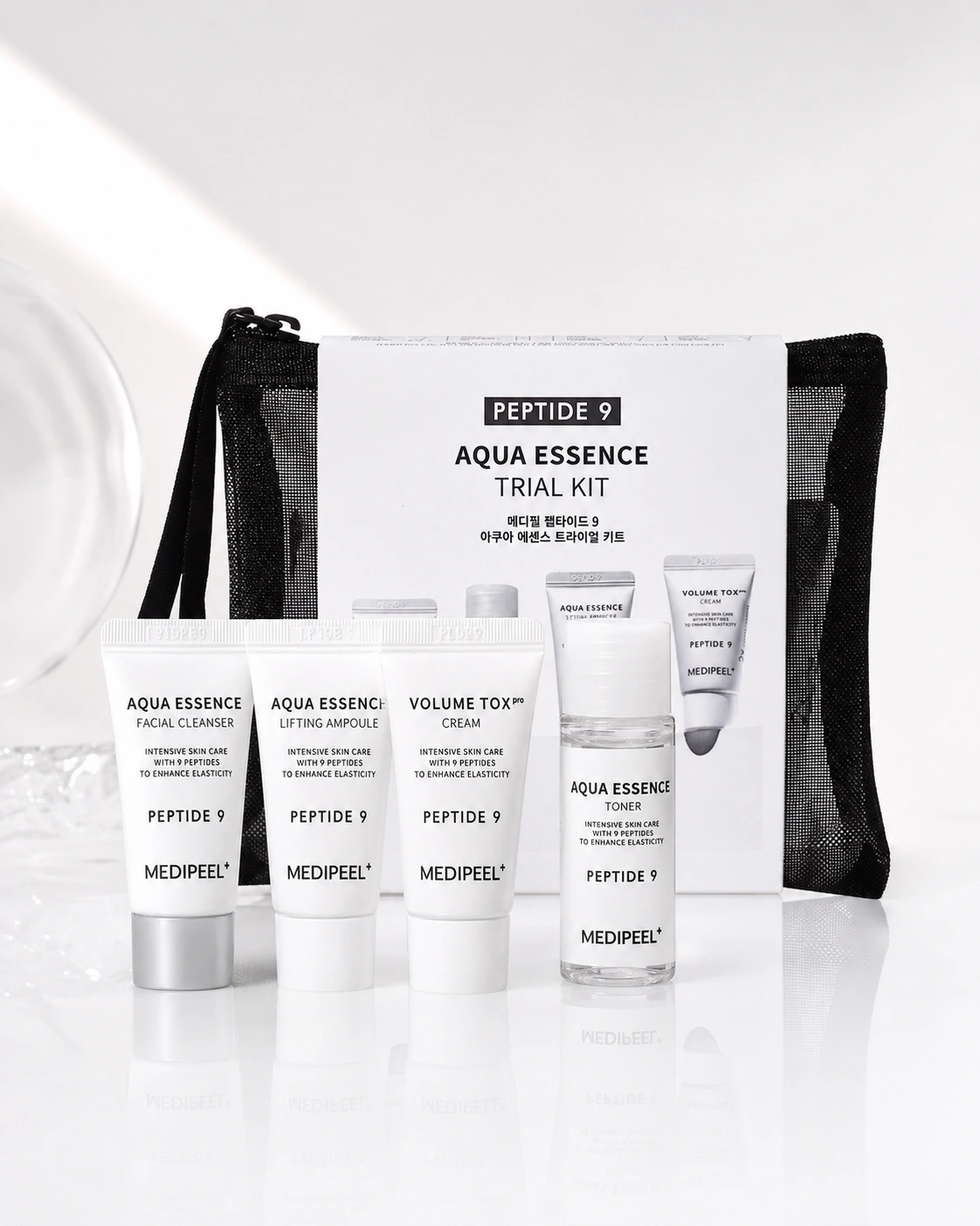 Medipeel Комплект миниатюри за грижа за лице с 9 вида пептиди Medi Peel Peptide 9 Aqua Essence Trial Kit
