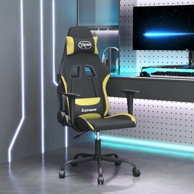 Vidaxl s masážnou funkciou Čierna a svetlozelená látka