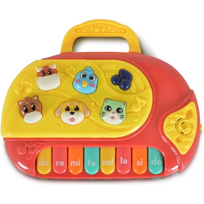Fivestar Toys Бебешко Музикално пиано с животни 794 червен (111486)