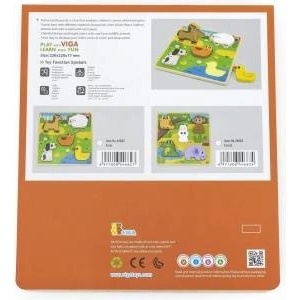 Vigan VIGA Wooden Puzzle Pet Farm Puzzle To Match