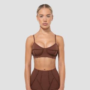 GymBeam Cosmo Sports Bra Brown XS