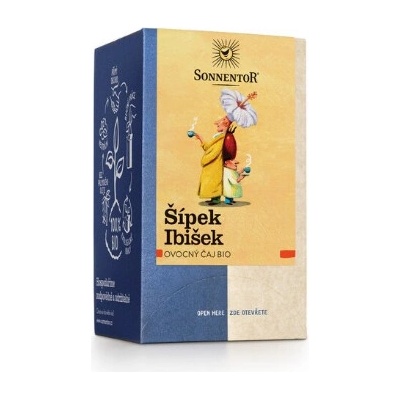 Sonnentor Čaj Šípek ibišek porcovaný dvoukomorový 54 g