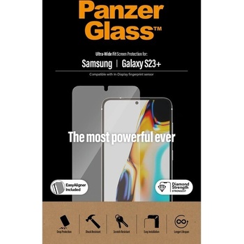 PanzerGlass Samsung Galaxy S23+ celolepené s funkčním otiskem prstů s instalačním rámečkem 7316