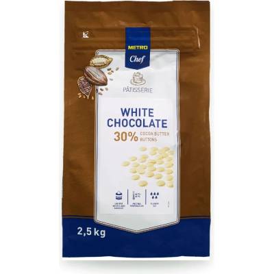 Metro Chef Čokoládové čočky bílá čokoláda 30% 2,5 kg