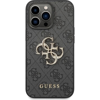 GUESS Гръб Guess PU 4G Metal Logo Case за iPhone 14 Pro Max - Сив