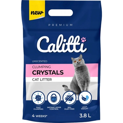 Calitti Clumping Crystal silikónová podstielka 3,8 l