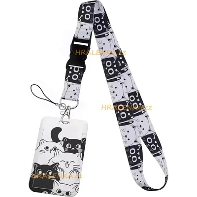 Šňůrka na krk 25405 s cedulkou na ID Tlapky, kočky