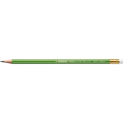 STABILO Графитен молив с гума, HB, шестоъгълна игла, STABILO "Greengraph" 6004/HB (6004/HB)