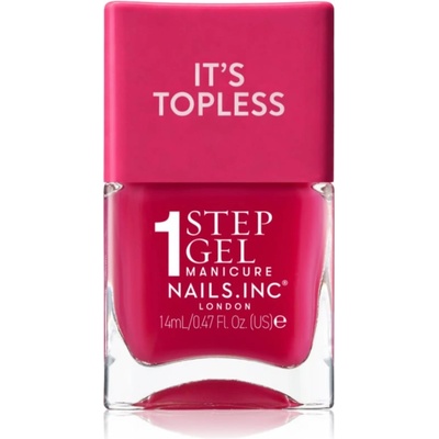 Nails Inc. Nails Inc. It’s Topless гел лак за нокти за дълготраен ефект цвят Gracie Guava Red 14ml