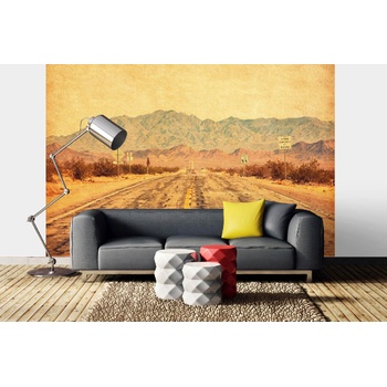 DIMEX ART s. r. o Самозалепваща се флизелинова фототапета маршрут 66 в пустинята мохаве 375 x 250 см