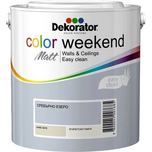 Dekorator Цветен латекс DEKORATOR Color Weekend Matt - 2.5 литра Сребърно езеро (11-279)