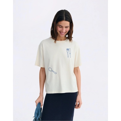Thinking MU Coberts Pannacota Lucia Tee ECRU